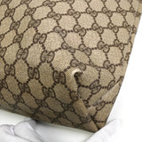 グッチ シェリー GGスプリーム / レザー トートバッグ ブラウン - NEWSED