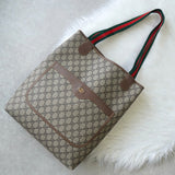 オールド グッチ シェリーライン GGスプリーム トートバッグ ベージュ - NEWSED