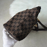 グッチ GGキャンバス トートバッグ ハンドバッグ ブラウン - NEWSED