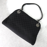 グッチ GGキャンバス / レザー トートバッグ ハンドバッグ ブラック - NEWSED