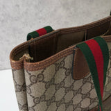 オールド グッチ シェリーライン GGスプリーム トートバッグ ブラウン - NEWSED