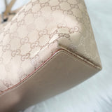 グッチ GGキャンバス / レザー トートバッグ ベージュ - NEWSED