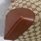 グッチ GGキャンバス / レザー トートバッグ ブラウン - NEWSED