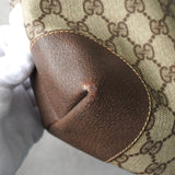 グッチ シェリーライン GGスプリーム / レザー トートバッグ ブラウン - NEWSED