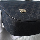 グッチ ホースビット GGキャンバス / レザー ワンショルダーバッグ ブラック - NEWSED