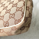 グッチ GGキャンバス / レザー ショルダーバッグ ポシェット ミニバッグ ベージュ - NEWSED