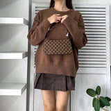 グッチ GGキャンバス/レザー ワンショルダーバッグ ブラウン - NEWSED