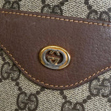 グッチ シェリー GGスプリーム / レザー トートバッグ ブラウン - NEWSED