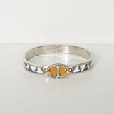 エルメス ミニクリック シェーヌダンクル GM バングル ハート シルバー / グレー / ホワイト / ゴールド - NEWSED