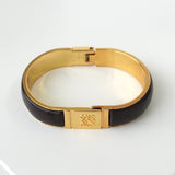 ロエベ アナグラム レザー GP ゴールド バングル ブレスレット - NEWSED