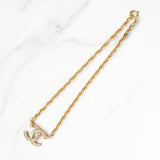 シャネル ココマーク ラインストーン ネックレス GPゴールド - NEWSED