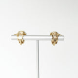 シャネル バラ ココマーク イヤリング GPゴールド / ホワイト - NEWSED