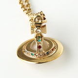 ヴィヴィアン ウエストウッド ミニオーブ ラインストーン GP ゴールド ネックレス 箱付き - NEWSED