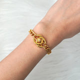 シャネル ココマーク ターンロック チェーンブレスレット GP ゴールド - NEWSED