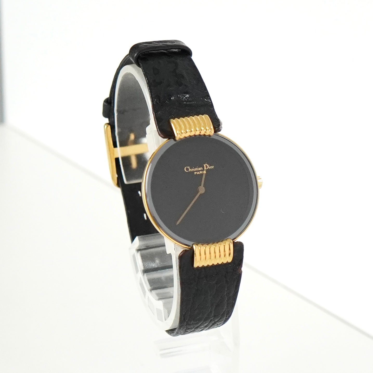 クリスチャン ディオール バギラ GP×レザー / クォーツ 黒文字盤