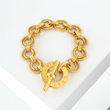 セリーヌ ヴィンテージ トリオンフ ロープモチーフ チェーン トグル ブレスレット GP ゴールド - NEWSED