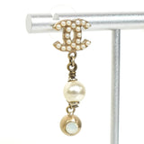 シャネル ココマーク フェイクパール ストーン ピアス GP - NEWSED