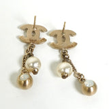 シャネル ココマーク フェイクパール ストーン ピアス GP - NEWSED