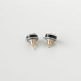 シャネル ココマーク サークル ラインストーン ピアス GP / ブラック - NEWSED