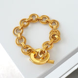 セリーヌ ヴィンテージ トリオンフ ロープモチーフ チェーン トグル ブレスレット GP ゴールド - NEWSED