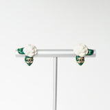 シャネル バラ ココマーク イヤリング GPゴールド / ホワイト - NEWSED