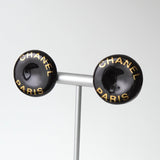 シャネル ロゴ イヤリング ブラック / GP ゴールド - NEWSED