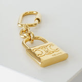 セリーヌ トリオンフ カデナ 南京錠 パドロック キーリング キーホルダー チャーム GP ゴールド - NEWSED