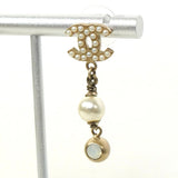 シャネル ココマーク フェイクパール ストーン ピアス GP - NEWSED