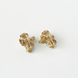 シャネル バラ ココマーク イヤリング GPゴールド / ホワイト - NEWSED