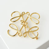 ロエベ アナグラム GP ゴールド ブローチ 箱付き - NEWSED