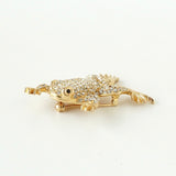 クリスチャン ディオール ヴィンテージ カエル モチーフ ラインストーン GP ゴールド ブローチ - NEWSED