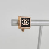 シャネル ココマーク スクエア イヤリング GP / ブラック - NEWSED