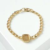 クリスチャン ディオール ヴィンテージ ロゴ スクエア チェーン ブレスレット GP - NEWSED