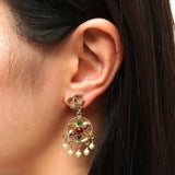 シャネル ココマーク カラーストーン フェイクパール ピアス GPゴールド - NEWSED