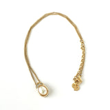 クリスチャン ディオール パール ラインストーン ネックレス GPゴールド - NEWSED