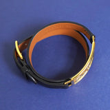 エルメス カレーシュ ドゥブルトゥール ブレスレット GP / ブラック - NEWSED