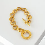 セリーヌ ヴィンテージ トリオンフ ロープモチーフ チェーン トグル ブレスレット GP ゴールド - NEWSED