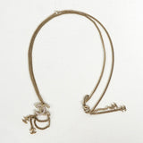 シャネル ココマーク ラインストーン フェイクパール ネックレス GP ゴールド - NEWSED