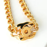 シャネル ココマーク ターンロック チェーンブレスレット GP ゴールド - NEWSED