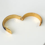 ロエベ アナグラム レザー GP ゴールド バングル ブレスレット - NEWSED