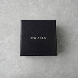 プラダ ハート ロゴ チャーム キーリング GPゴールド / ブラック 箱付き - NEWSED