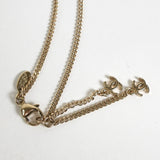 シャネル ココマーク ラインストーン フェイクパール ネックレス GP ゴールド - NEWSED