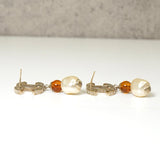 シャネル ココマーク ラインストーン カラーストーン パール ピアス GP ゴールド - NEWSED