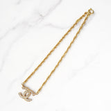 シャネル ココマーク ラインストーン ネックレス GPゴールド - NEWSED