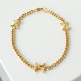 セリーヌ ヴィンテージ トリオンフ GP ゴールド ブレスレット - NEWSED