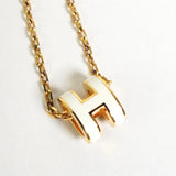 エルメス ポップアッシュ ネックレス GP / ホワイト - NEWSED