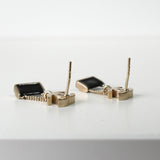 シャネル ココマーク チェーンショルダーバックモチーフ ピアス GP ゴールド/ブラック B12/A - NEWSED