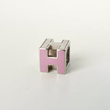 エルメス カージュドアッシュ Hキューブ ネックレス シルバー / ピンク - NEWSED