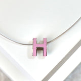 エルメス ポップアッシュ H ネックレス シルバー / ピンク - NEWSED