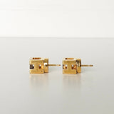 エルメス ミニ カージュドアッシュ Hキューブ ピアス ゴールド / オレンジ 箱付き - NEWSED